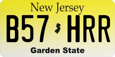 NJ license plate B57HRR