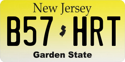 NJ license plate B57HRT