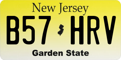 NJ license plate B57HRV