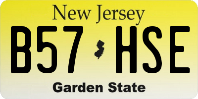 NJ license plate B57HSE