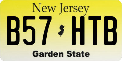 NJ license plate B57HTB
