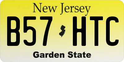 NJ license plate B57HTC