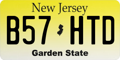 NJ license plate B57HTD