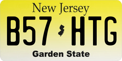 NJ license plate B57HTG