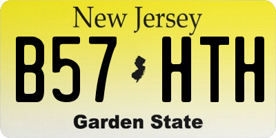 NJ license plate B57HTH