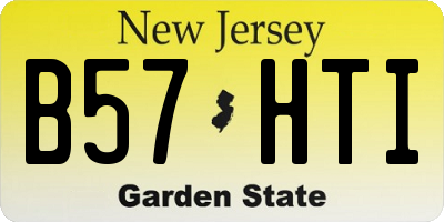 NJ license plate B57HTI