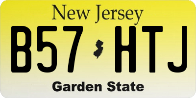NJ license plate B57HTJ