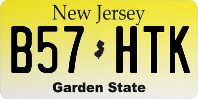 NJ license plate B57HTK