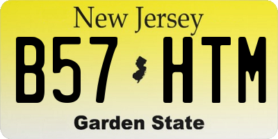 NJ license plate B57HTM