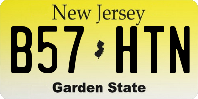NJ license plate B57HTN
