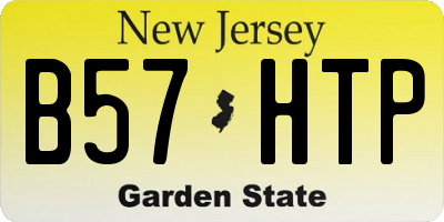 NJ license plate B57HTP