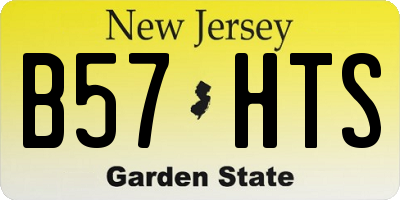 NJ license plate B57HTS