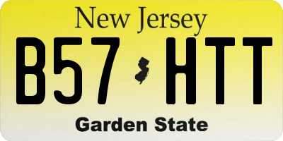 NJ license plate B57HTT