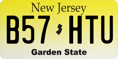 NJ license plate B57HTU