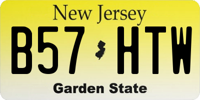 NJ license plate B57HTW