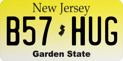NJ license plate B57HUG