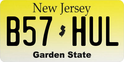 NJ license plate B57HUL