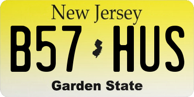 NJ license plate B57HUS