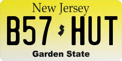 NJ license plate B57HUT