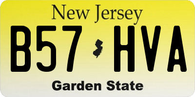 NJ license plate B57HVA