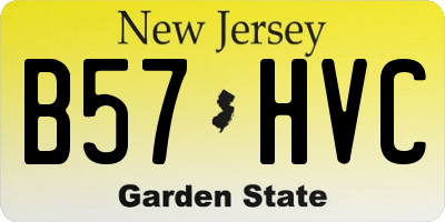 NJ license plate B57HVC