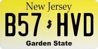 NJ license plate B57HVD