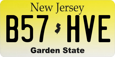 NJ license plate B57HVE