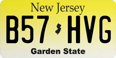 NJ license plate B57HVG