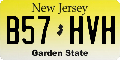 NJ license plate B57HVH