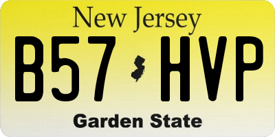NJ license plate B57HVP