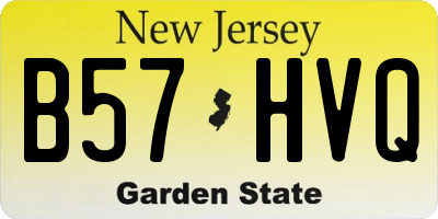 NJ license plate B57HVQ