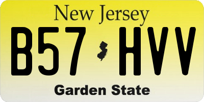 NJ license plate B57HVV