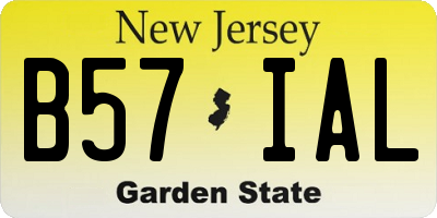 NJ license plate B57IAL