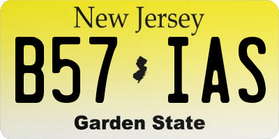 NJ license plate B57IAS