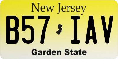 NJ license plate B57IAV
