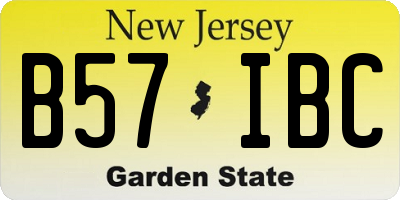 NJ license plate B57IBC
