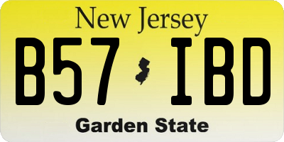 NJ license plate B57IBD