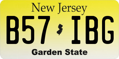 NJ license plate B57IBG