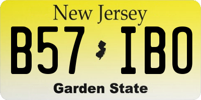 NJ license plate B57IBO