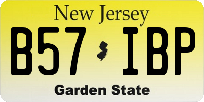 NJ license plate B57IBP