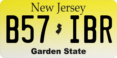 NJ license plate B57IBR
