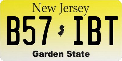NJ license plate B57IBT