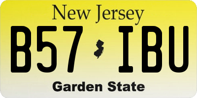 NJ license plate B57IBU