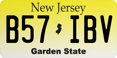 NJ license plate B57IBV