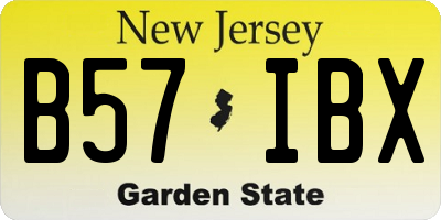 NJ license plate B57IBX