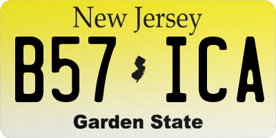 NJ license plate B57ICA