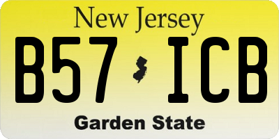 NJ license plate B57ICB