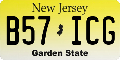NJ license plate B57ICG