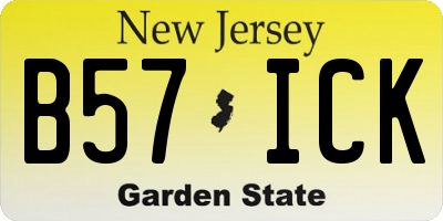 NJ license plate B57ICK