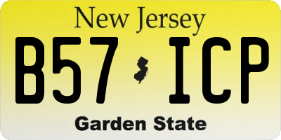 NJ license plate B57ICP